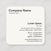 Carte De Visite Carré Cercles décorés (Dos)