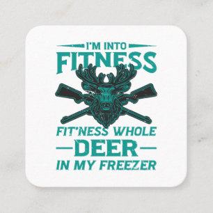 Carte De Visite Carré Cerf Dans Mon Congélateur - amateur de chasse