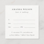 Carte De Visite Carré Certificat-cadeau de persil à herbe pointue (Dos)