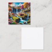 Carte De Visite Carré C'est un étrange paysage magique et mystique avec (Devant / Derrière)