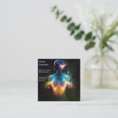 Carte De Visite Carré Chakras | Auras humains | Energy Healer (Debout devant)