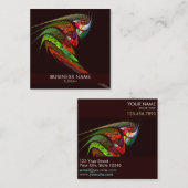 Carte De Visite Carré Chameleon Abstrait Art Professional (Devant / Derrière)