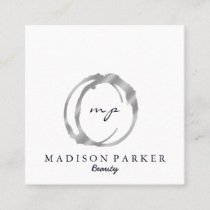 Carte De Visite Carré Champagne Elégante Moderne Beauté Abstraite Stylis