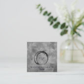 Carte De Visite Carré Champagne Elégante Moderne Beauté Abstraite Stylis (Debout devant)