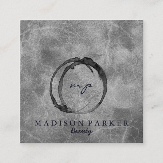 Carte De Visite Carré Champagne Elégante Moderne Beauté Abstraite Stylis (Devant)