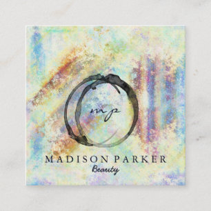 Carte De Visite Carré Champagne Elégante Moderne Beauté Abstraite Stylis