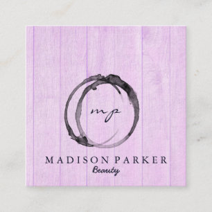 Carte De Visite Carré Champagne Elégante Moderne Beauté Abstraite Stylis