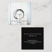 Carte De Visite Carré Champagne Elégante Moderne Beauté Abstraite Stylis (Devant / Derrière)