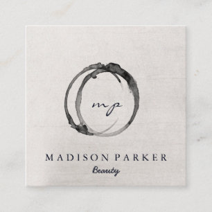 Carte De Visite Carré Champagne Elégante Moderne Beauté Abstraite Stylis