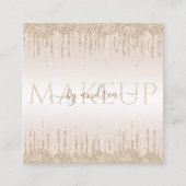 Carte De Visite Carré Champagne Parties scintillant Driving Chic Glam ma (Devant)