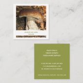 Carte De Visite Carré Champignons sauvages Forager de nourriture sauvage (Devant / Derrière)