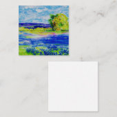 Carte De Visite Carré Champs de fleurs Bluebonnet (Devant / Derrière)