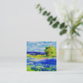 Carte De Visite Carré Champs de fleurs Bluebonnet (Debout devant)