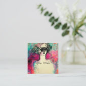 Carte De Visite Carré CHARME MONOGRAM / Beauté mystérieuse (Debout devant)