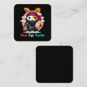 Carte De Visite Carré Chasseur d'oeufs de Ninja (Devant / Derrière)