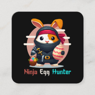 Carte De Visite Carré Chasseur d'oeufs Ninja