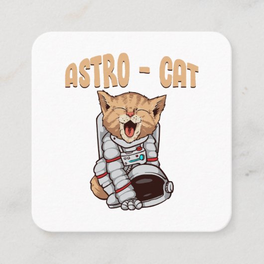Carte De Visite Carré Chat Astro (Devant)