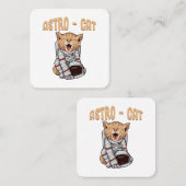 Carte De Visite Carré Chat Astro (Devant / Derrière)