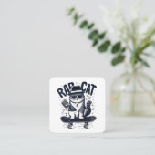 Carte De Visite Carré Chat de rap Harmonie (Debout devant)