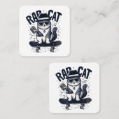 Carte De Visite Carré Chat de rap Harmonie (Devant / Derrière)
