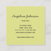 Carte De Visite Carré Chat noir (Dos)