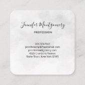 Carte De Visite Carré Chat noir devant une Pleine lune magique (Dos)