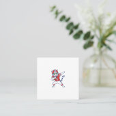 Carte De Visite Carré Chat Touchdown (Debout devant)