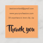 CARTE DE VISITE CARRÉ CHATS DE BATS ET GHOSTS HALLOWEEN (Dos)