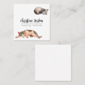 Carte De Visite Carré Chats endormis (Devant / Derrière)