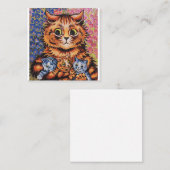 Carte De Visite Carré Chats Et Ses Chatons Louis Wain (Devant / Derrière)