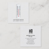 Carte De Visite Carré Chauffage Ventilation Climatisation HVAC (Devant / Derrière)