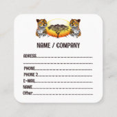 Carte De Visite Carré Cheetah African Feline Wild Animal (Dos)