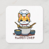 Carte De Visite Carré Chef de Ramen (Devant)