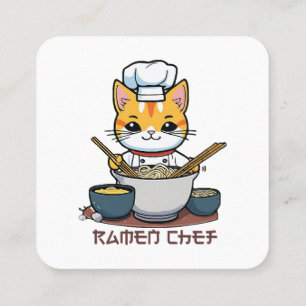 Carte De Visite Carré Chef de Ramen