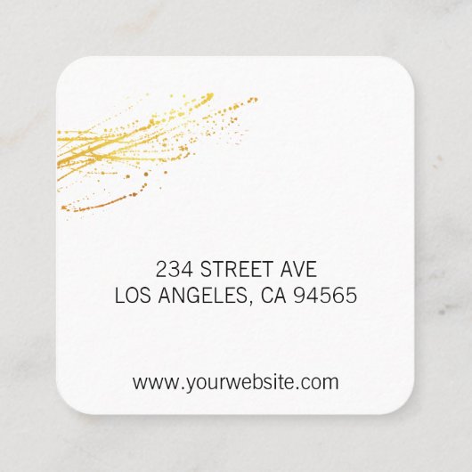 Carte De Visite Carré Chef exécutif (Dos)