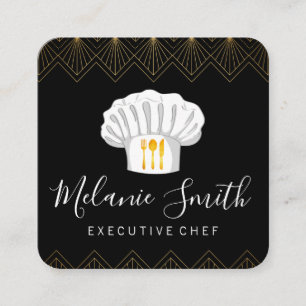Carte De Visite Carré Chef exécutif Déco Trim