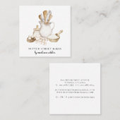 Carte De Visite Carré Chef pâtisserie boulangerie (Devant / Derrière)