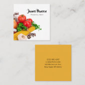 Carte De Visite Carré Chef personnel Conception végétale (Devant / Derrière)