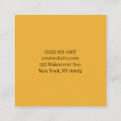 Carte De Visite Carré Chef personnel Conception végétale (Dos)