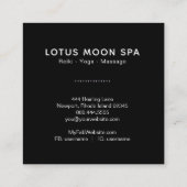 Carte De Visite Carré ~ Chemin du symbole sacré Nirvana Lotus Moon (Dos)