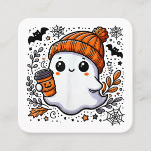 Carte De Visite Carré Chemise d'Halloween mignonne pour les femmes Fantô