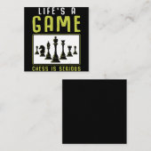 Carte De Visite Carré Chess Heartbeat Chess Master Chess Club (Devant / Derrière)