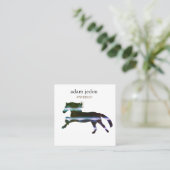 Carte De Visite Carré Cheval bleu (Debout devant)