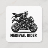 Carte De Visite Carré chevalier médiéval (Dos)