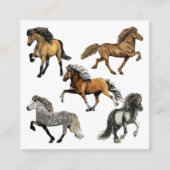 Carte De Visite Carré Chevaux islandais à Gait (Devant)