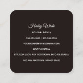 Carte De Visite Carré Cheveux Afro (Dos)