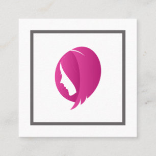 Carte De Visite Carré Cheveux femmes Coiffeuse professionnelle