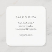 Carte De Visite Carré CHEVEUX / Or brossé (Glamour) (Dos)