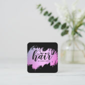 Carte De Visite Carré CHEVEUX / Or brossé (Glamour) (Debout devant)