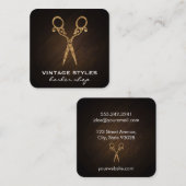 Carte De Visite Carré Cheveux | Ornat / Or (Devant / Derrière)